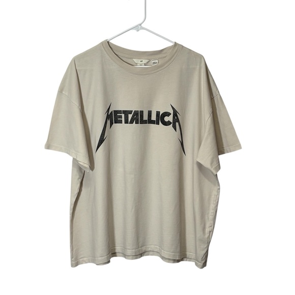 H&M Other - H&M in collaboration with Metallica,size XL Beige,100% Cotton,oversize